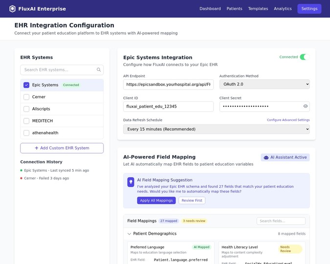 EHR Integration Configuration 