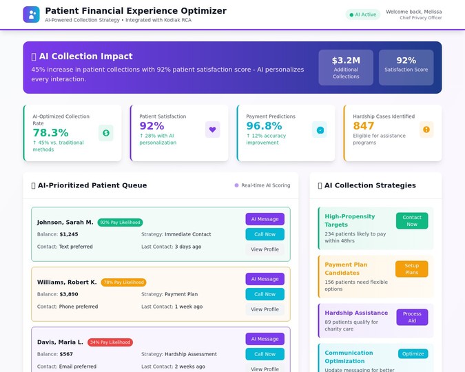 Patient Financial Experience Optimizer